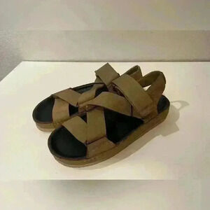 Clarks NWT Men’s Ranger Sport Olive Nubuck Open Toe Flat Sandals Size‎ 6